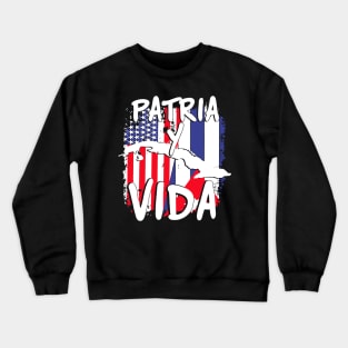 Cuban american Flag Bandera Cubana Cuba Flags Crewneck Sweatshirt